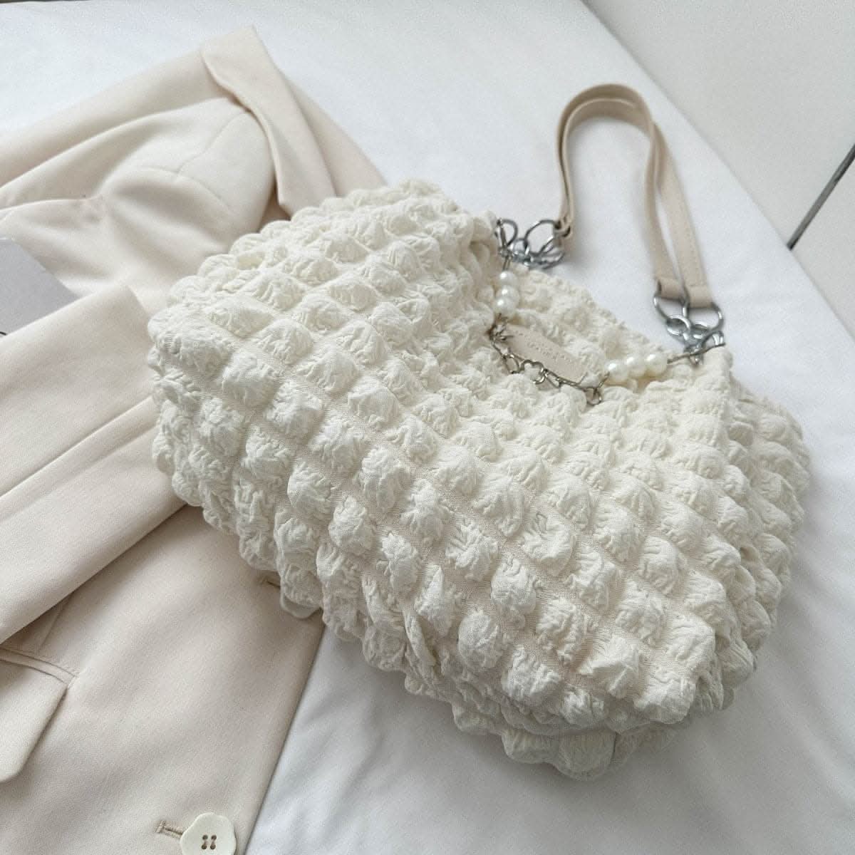 Stylish bubble tote bag - medium size - Love Salve 