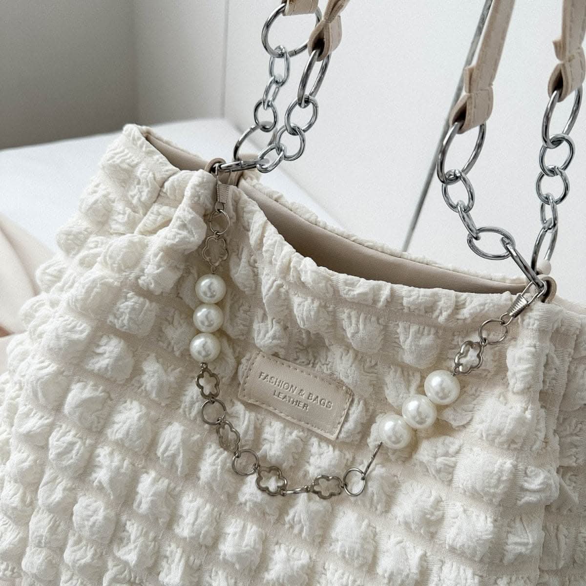 Stylish bubble tote bag - medium size - Love Salve 