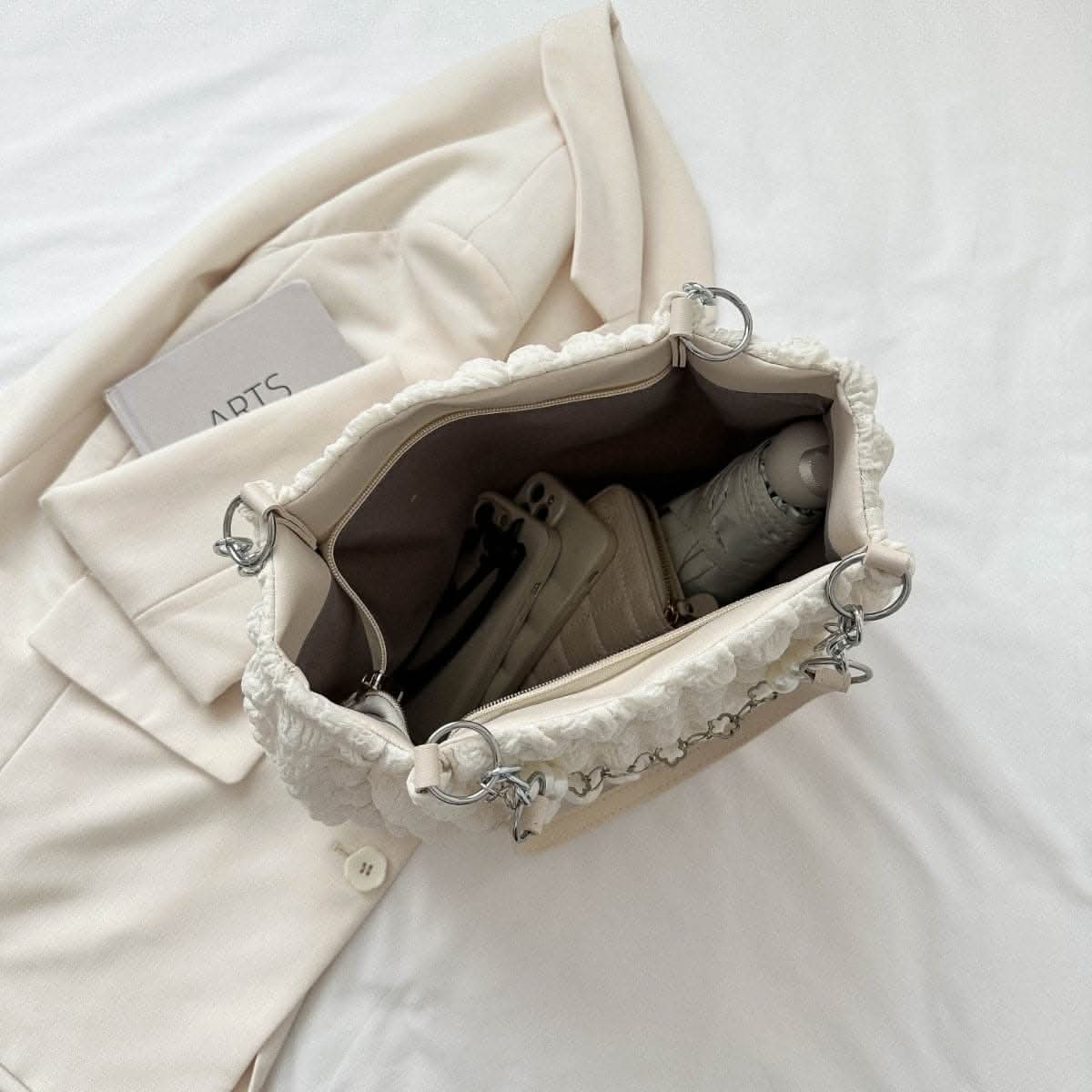 Stylish bubble tote bag - medium size - Love Salve 