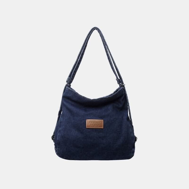 Denim shoulder bag - adjustable straps - Love Salve 