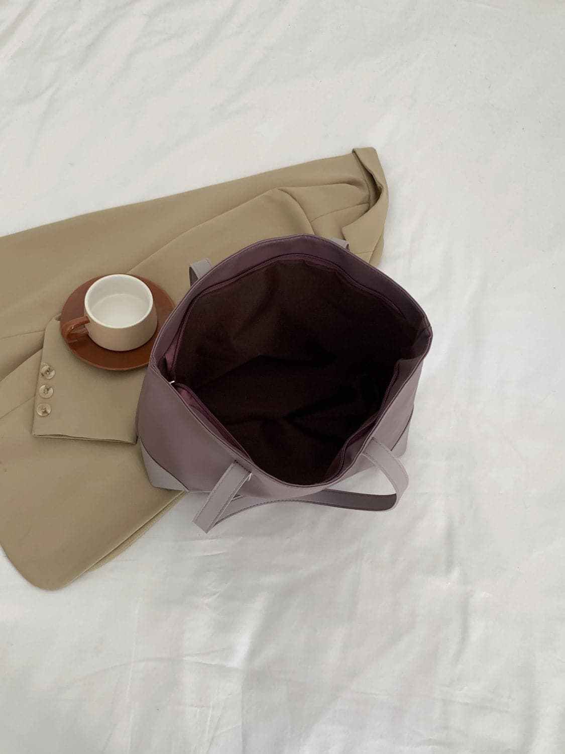 Chic pu leather medium tote bag - Love Salve 