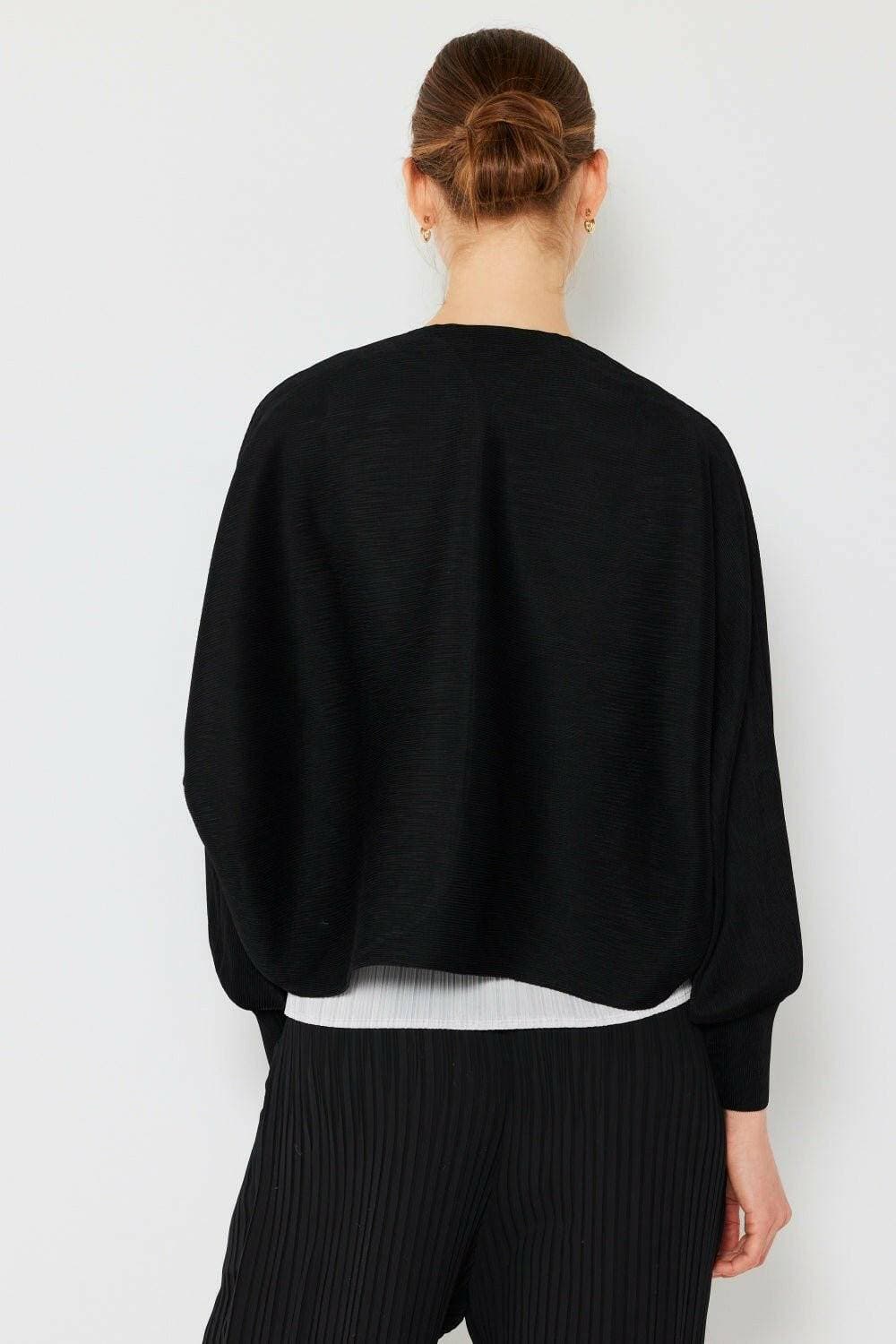 Elevate Your Style with the Swirl Ribbed Puff Sleeve Bolero Cardigan - Love Salve 