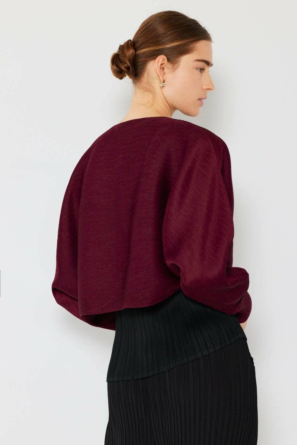 Elevate Your Style with the Swirl Ribbed Puff Sleeve Bolero Cardigan - Love Salve 