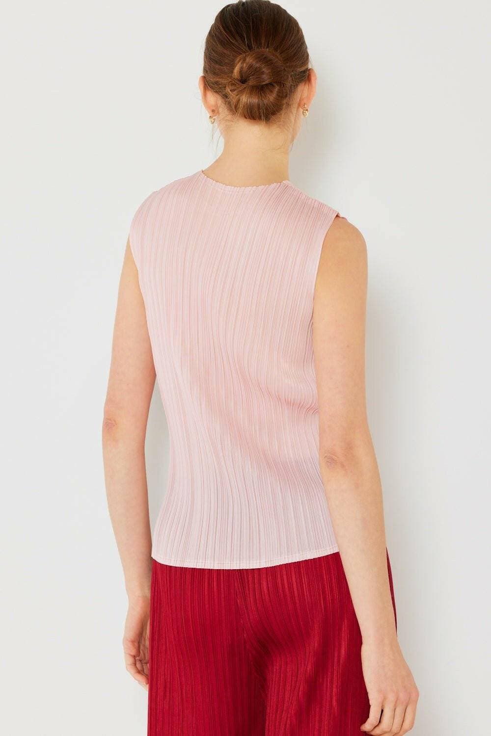 Elegant Pleated Crewneck Tank - Versatile Sophistication - Love Salve 