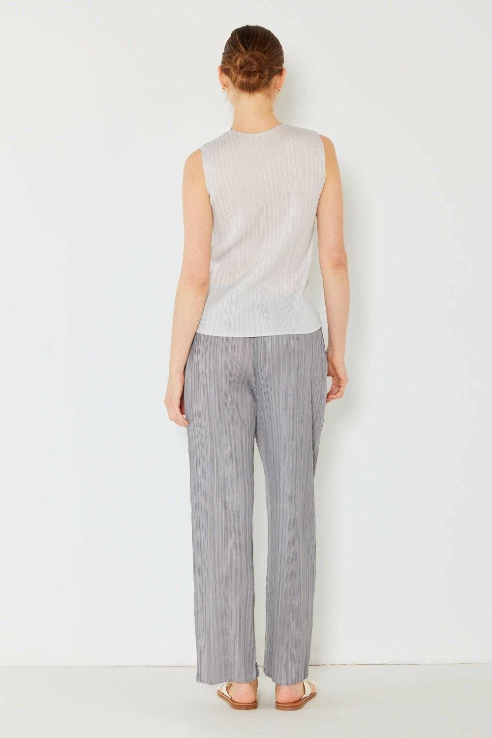 Elegant Pleated Straight-Leg Pants with Elastic Waist - Love Salve 