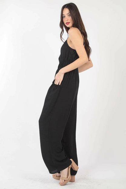 Radiant Sophistication Pintuck Detail Jumpsuit ✨Upgrade Your Style with Radiant Sophistication
 Indulge in the elegance of our Radiant Sophistication Pintuck Detail Jumpsuit, a must-have fashion piece that exudes Love Salve Radiant Sophistication Pintuck Detail Jumpsuit ✨