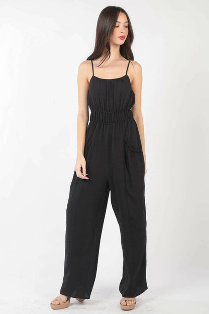 Radiant Sophistication Pintuck Detail Jumpsuit ✨Upgrade Your Style with Radiant Sophistication
 Indulge in the elegance of our Radiant Sophistication Pintuck Detail Jumpsuit, a must-have fashion piece that exudes Love Salve Radiant Sophistication Pintuck Detail Jumpsuit ✨