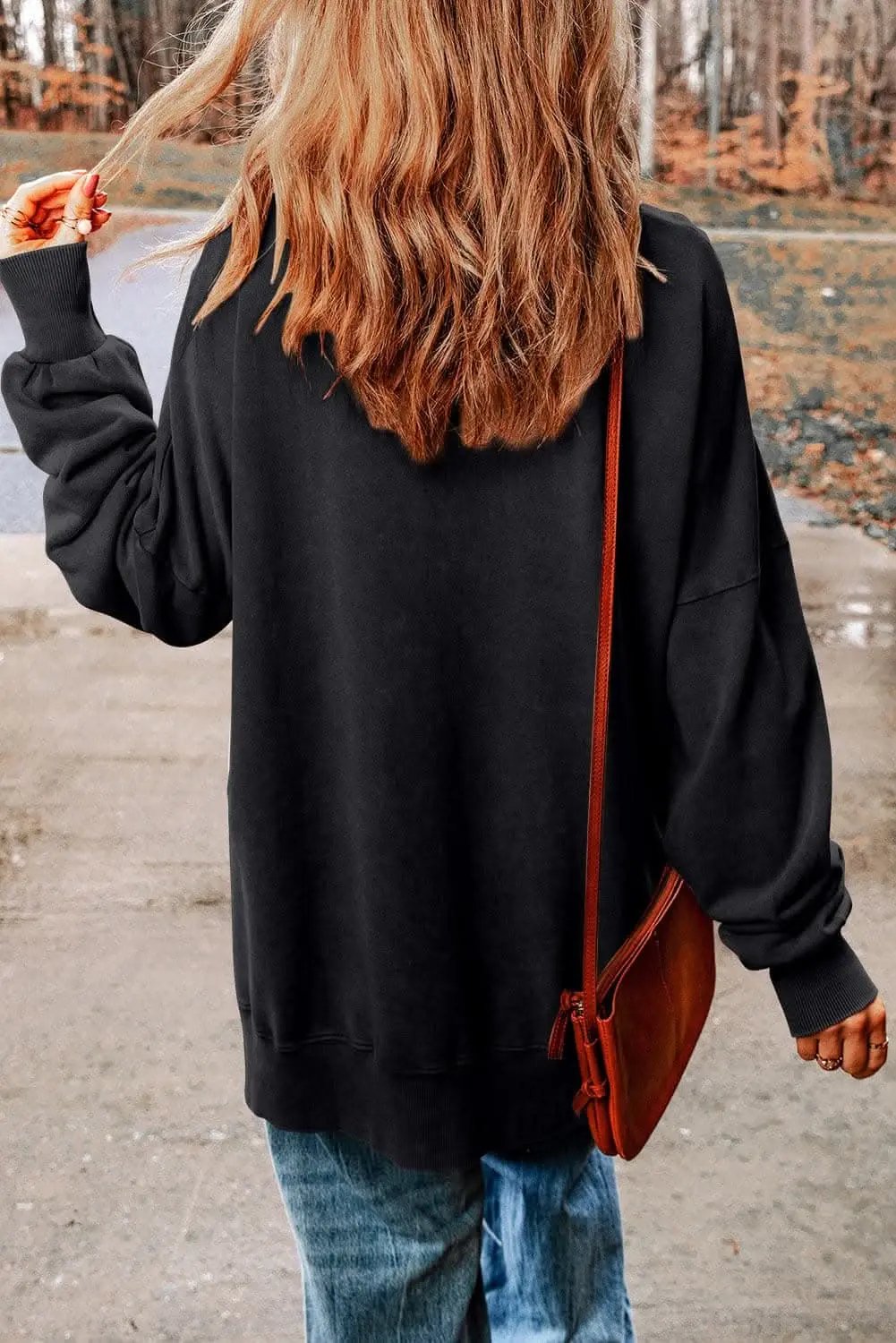 Sequin pumpkin oversized sweatshirt - Love Salve 