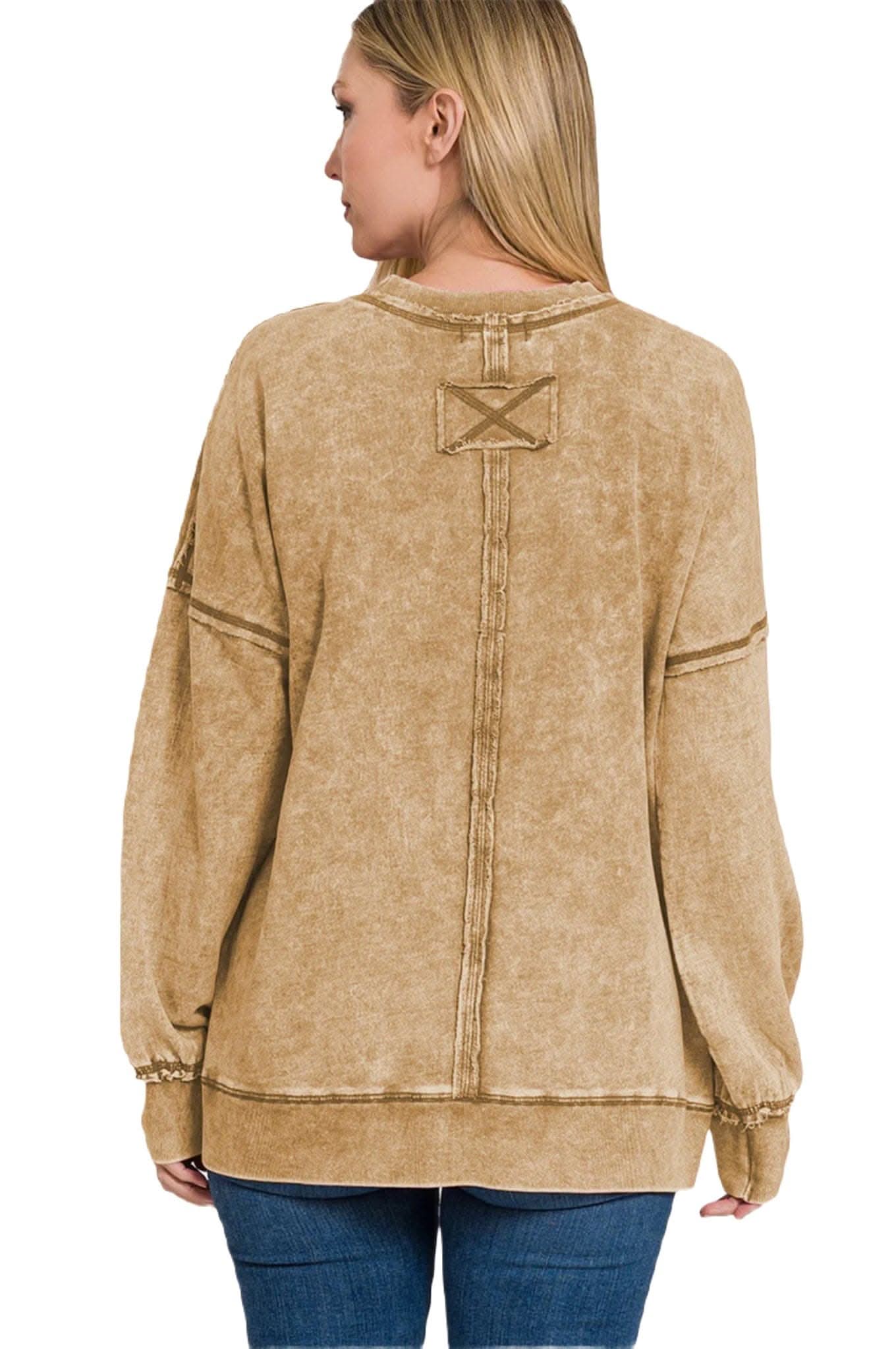 Trendy round neck sweatshirt - Love Salve 