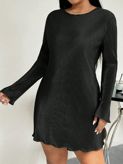Chic Plus Size Long Sleeve Dress for Effortless Elegance 
