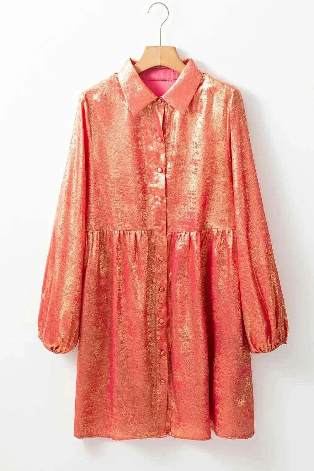 Shimmering metallic mini dress - Love Salve 