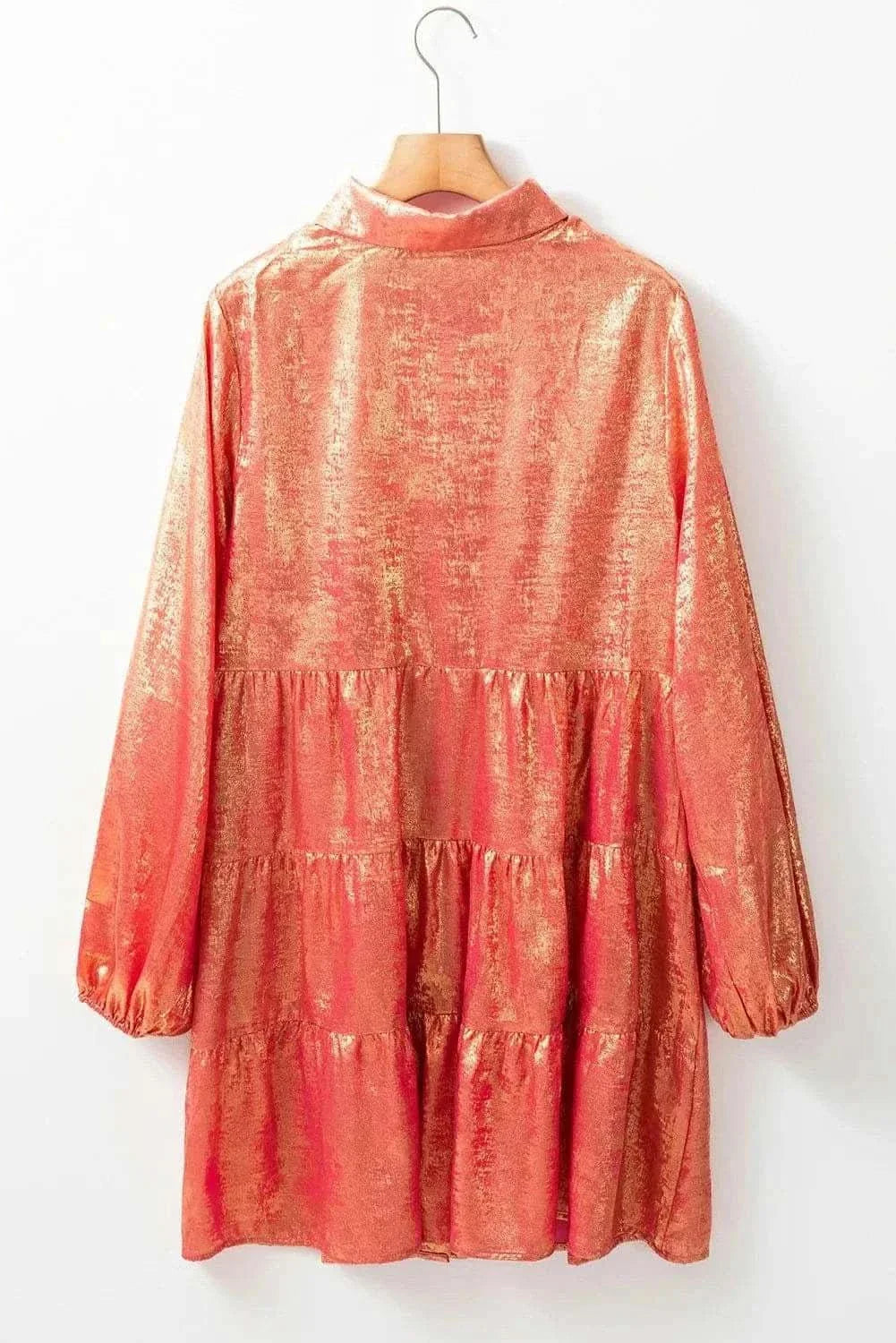 Shimmering metallic mini dress - Love Salve 