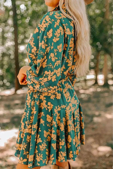 Chic three-quarter sleeve mini dress - Love Salve 