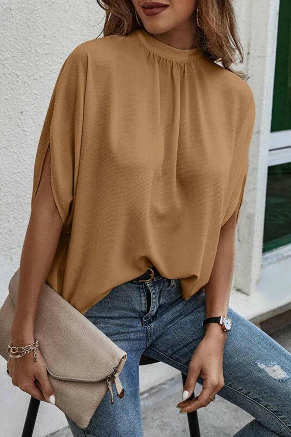 Elegant Tie-Back Sheer Blouse with Slit SleevesElegant Tie-Back Sheer Blouse with Slit Sleeves
 Step into Effortless Elegance with our Stunning Sheer Blouse
 
 
Trendy Tied Back Design: Make a stylish statement wLove Salve Elegant Tie-Back Sheer BlouseColor