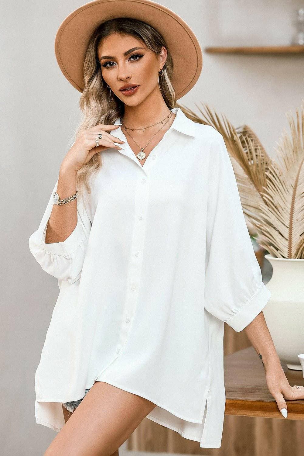 Classic Button-Up Collared ShirtClassic Button-Up Collared Shirt
 
 
Timeless Style: Elevate your wardrobe with the classic design of our Collared Neck Button-Up Shirt.
 
Sheer Perfection: Crafted Love Salve Classic Button-Color