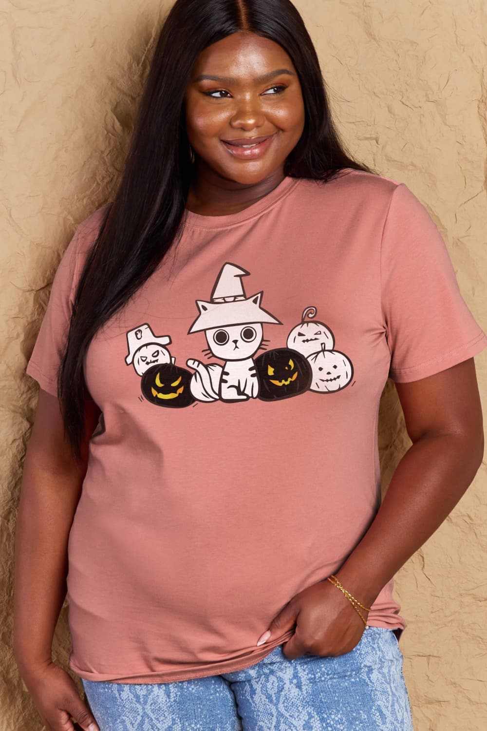 Cozy cat pumpkin tee - fall style - Love Salve 