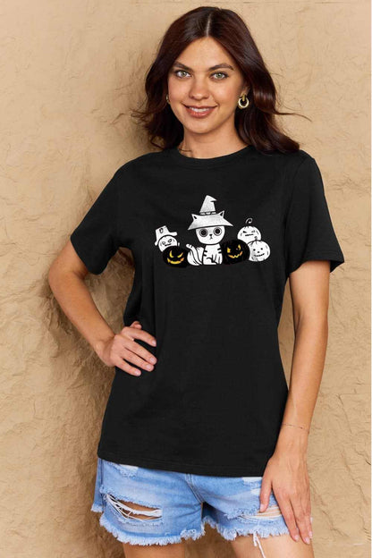 Cozy cat pumpkin tee - fall style - Love Salve 