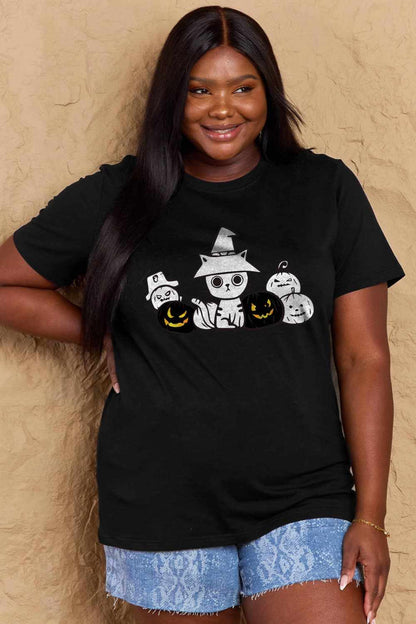 Cozy cat pumpkin tee - fall style - Love Salve 