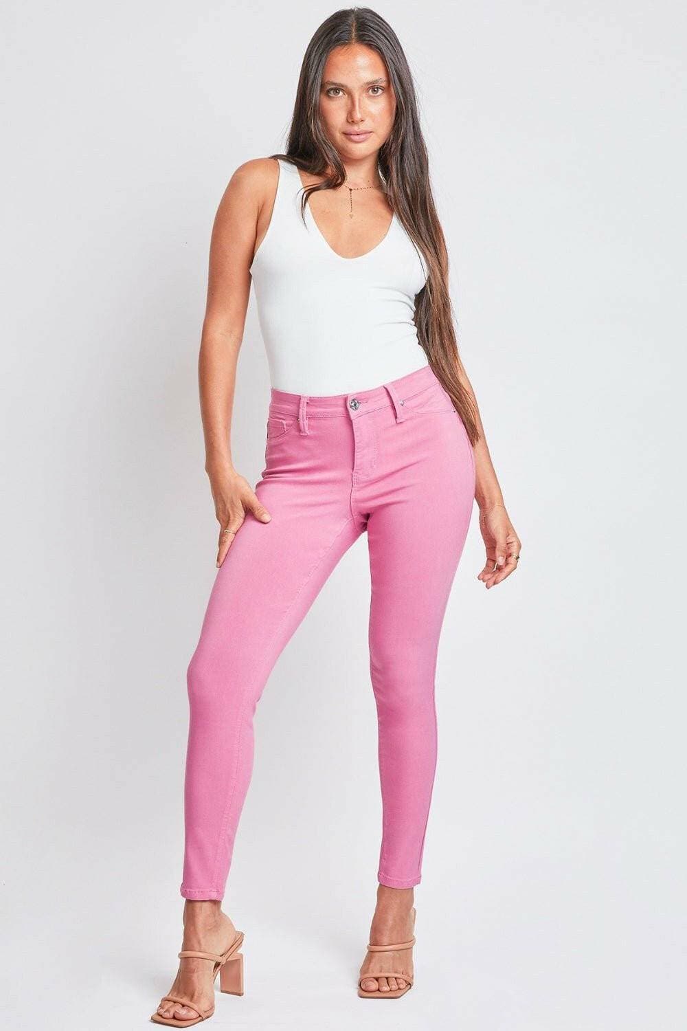 YMI Hyperstretch Mid-Rise Skinny Pants: Effortless Style and Comfort - Love Salve 