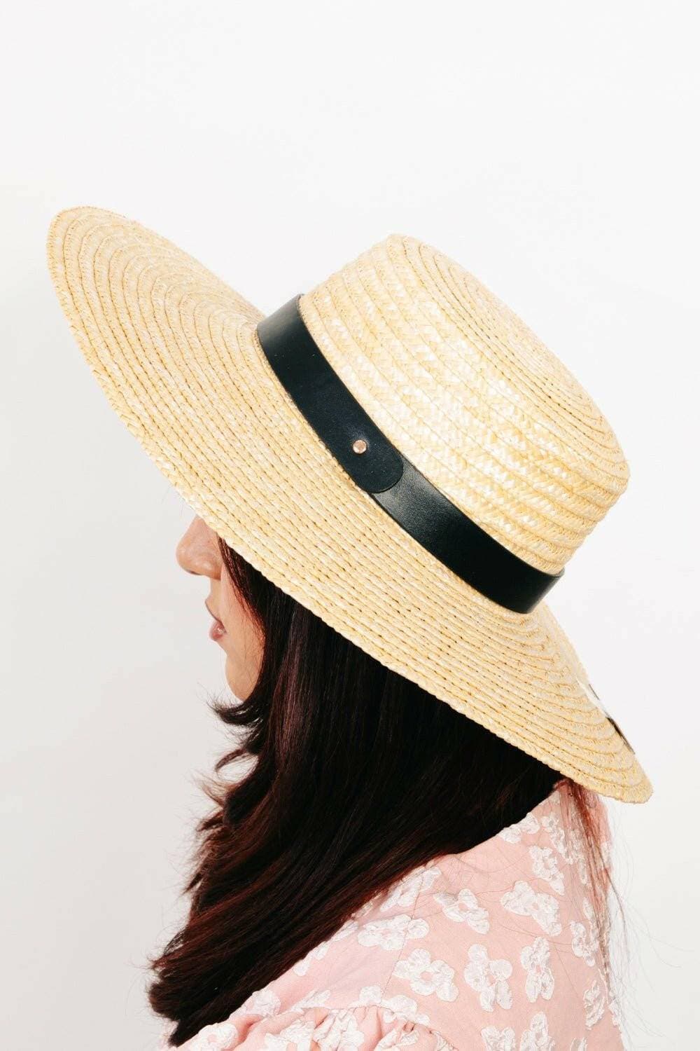 Stay Stylish in the Renowned Straw Weave Flat Brim Hat - Love Salve 