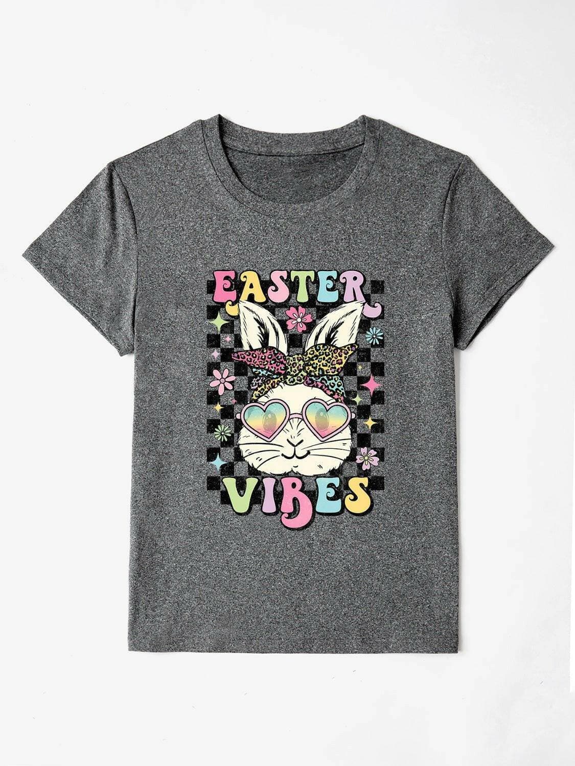 EASTER VIBES Chic Round Neck Tee - Love Salve 