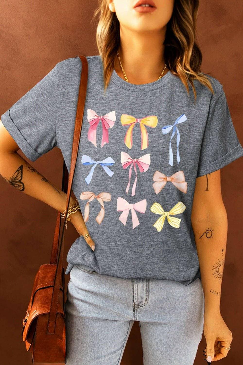 Chic Bow Accent Short Sleeve TeeChic Bow Accent Short Sleeve Tee
 
 
Versatile Style: Elevate your wardrobe with this chic and versatile tee suitable for various occasions.
 
Comfortable Fabric: CrLove Salve Chic Bow Accent Short Sleeve TeeGraphic