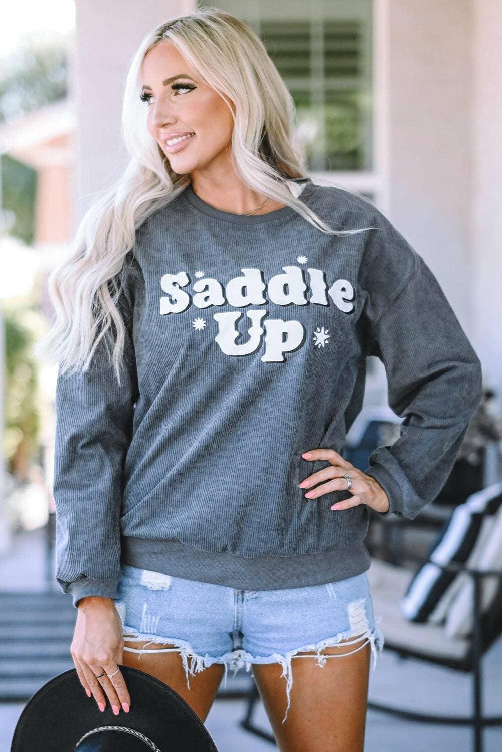 Cozy Comfort Round Neck Dropped Shoulder Sweatshirt - Love Salve 