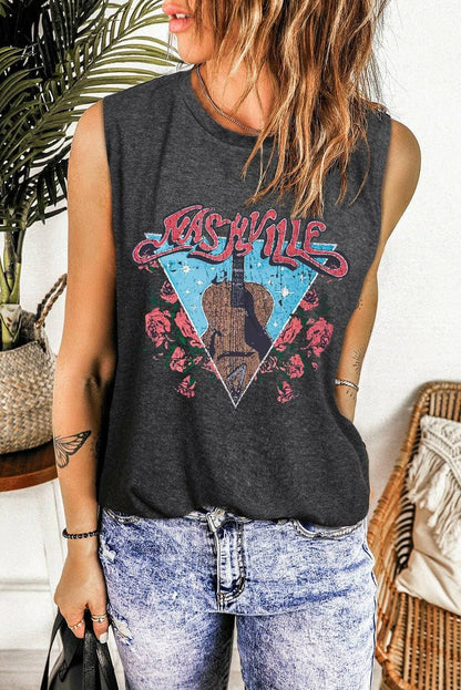 NASHVILLE Sheer Stretch Tank Top - Love Salve 