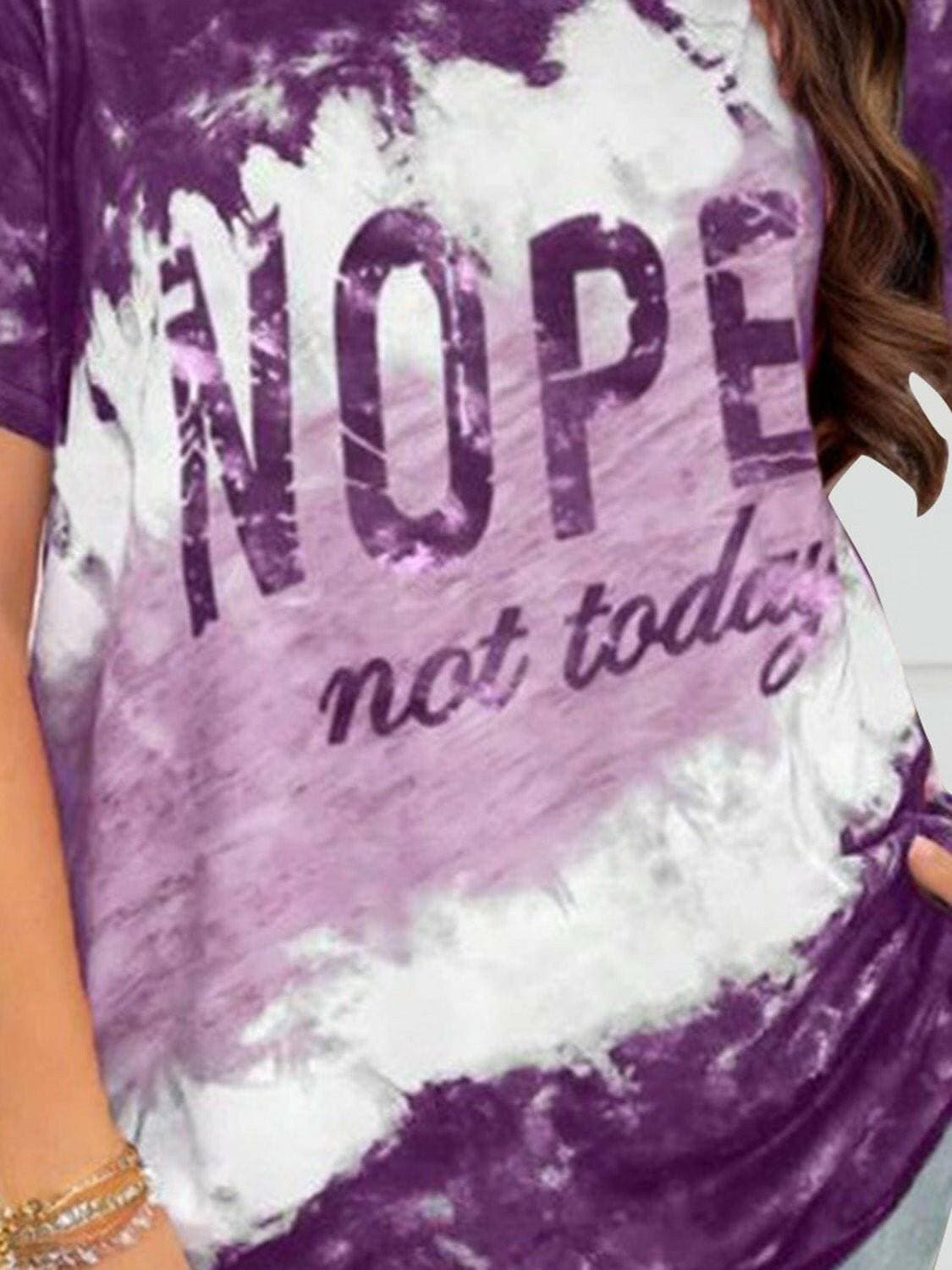 NOPE NOT TODAY Stylish Round Neck TeeUpgrade Your Style with the NOPE NOT TODAY Stylish Round Neck Tee
 Don't settle for ordinary outfits - elevate your look with our NOPE NOT TODAY Stylish Round Neck TLove Salve TODAY Stylish Round Neck TeeGraphic