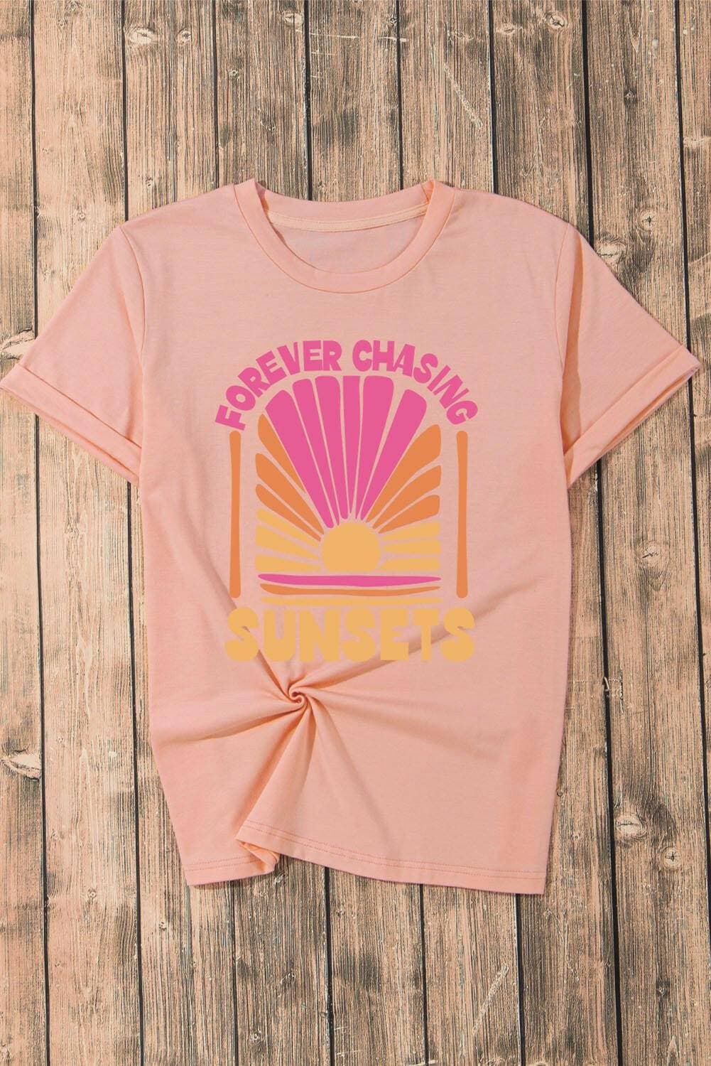 SUNSET CHIC Round Neck Tee - Love Salve 