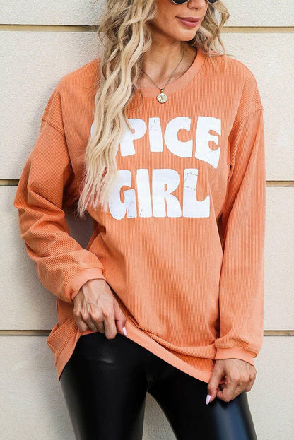 Cozy Chic SPICE GIRL Drop Shoulder Round Neck SweatshirtStay Cozy and Trendy with the Cozy Chic SPICE GIRL Drop Shoulder Round Neck Sweatshirt
 Upgrade your wardrobe with a touch of style and comfort with the Cozy Chic SPLove Salve Cozy Chic SPICE GIRL Drop Shoulder Round Neck SweatshirtGraphic