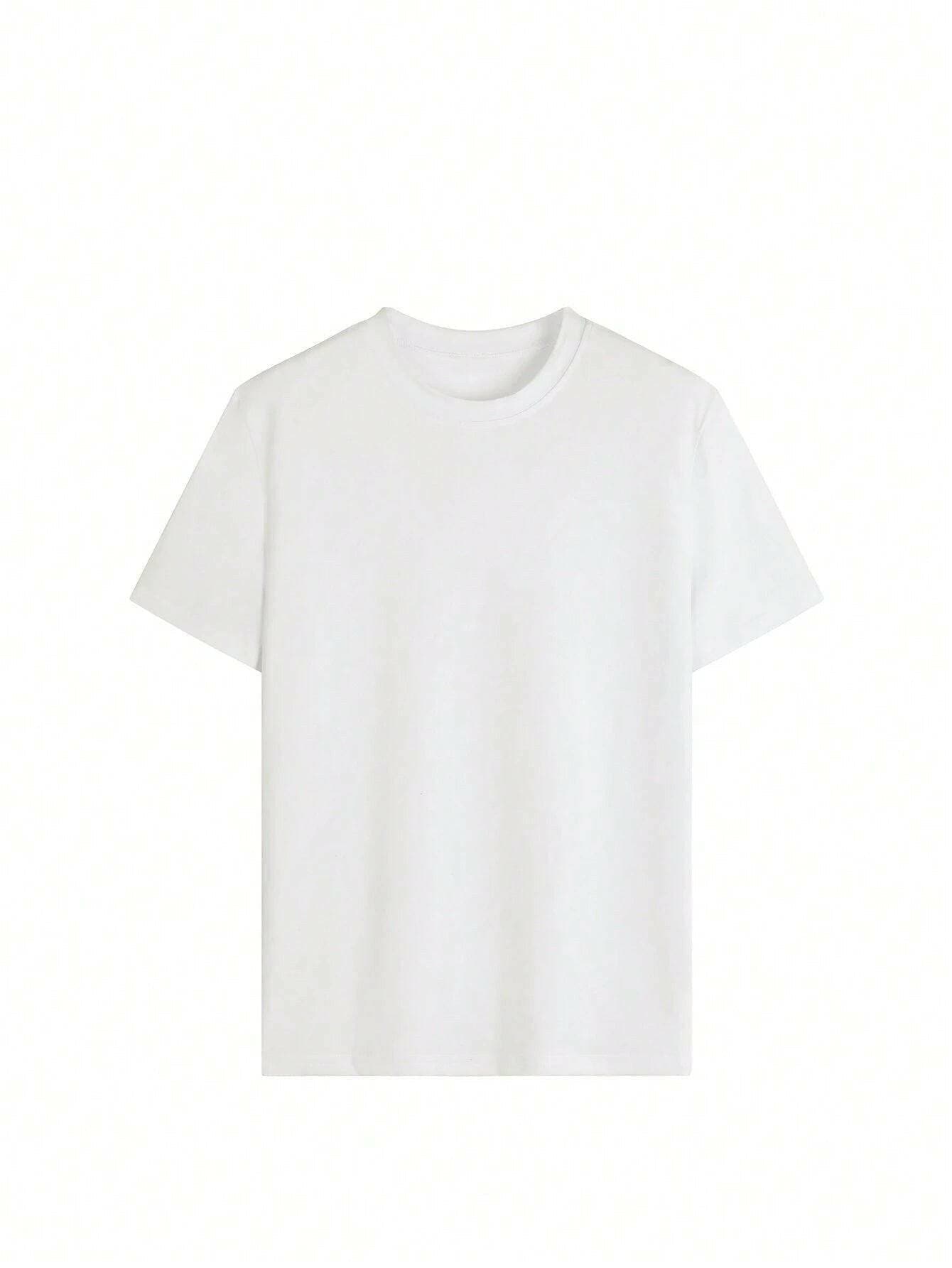 Casual Round Neck Short Sleeve Graphic Tee - Love Salve 