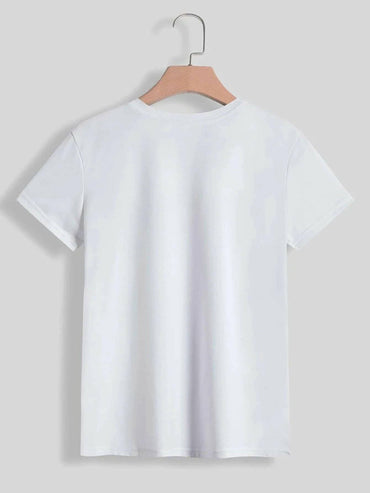 "FOR PEEPS SAKE" Stylish Round Neck Polyester T-ShirtUpgrade Your Style Game with Our "FOR PEEPS SAKE" T-Shirt
 Indulge in the perfect fusion of fashion and comfort with our "FOR PEEPS SAKE" Round Neck Polyester T-ShirLove Salve PEEPS SAKE" Stylish Round Neck PolyesterGraphic