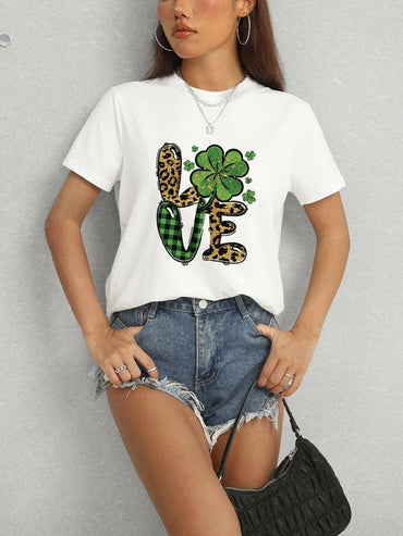 LOVE Short Sleeve Tee with Round Neck - Love Salve 