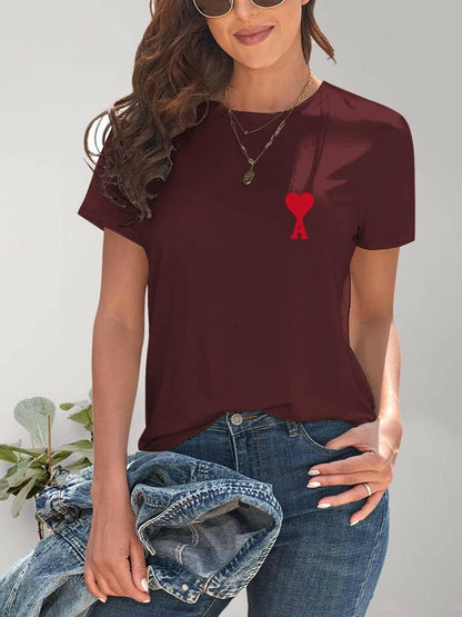 Lovely Heart Print Casual TeeUpgrade Your Casual Style with Our Lovely Heart Print Tee
 
 
Versatile Design: Elevate your everyday look effortlessly with this charming t-shirt.
 
Perfect BalanceLove Salve Lovely Heart Print Casual TeeGraphic