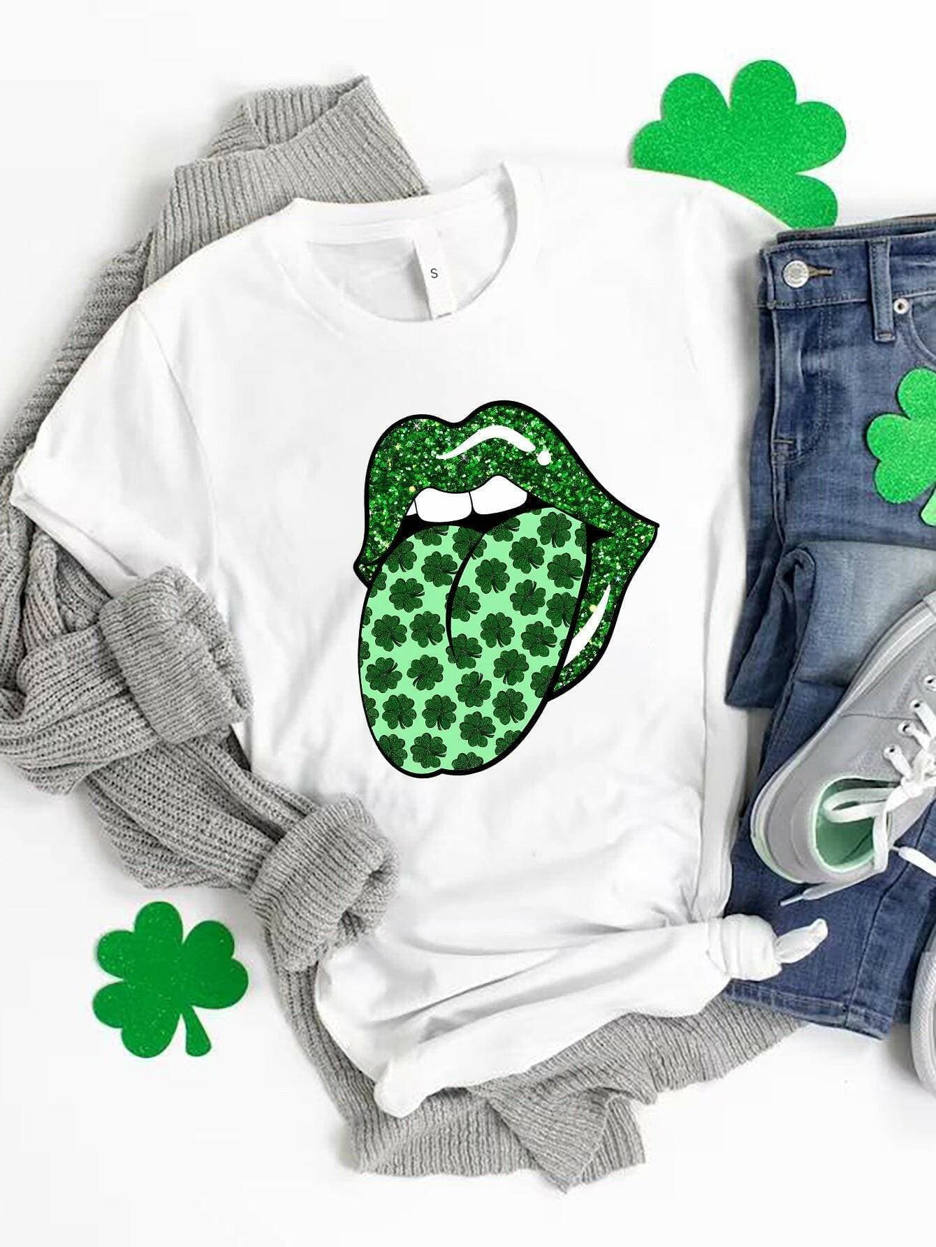 Luck of the Irish Graphic Tee - Polyester Blend, Opaque Fabric, StretcLuck of the Irish Graphic Tee
 Experience the essence of the Irish charm with our Luck of the Irish Graphic Tee.
 Main Features:
 
 
Material: Crafted from a luxurioLove Salve Irish Graphic Tee - Polyester Blend, Opaque Fabric, Stretch FitGraphic