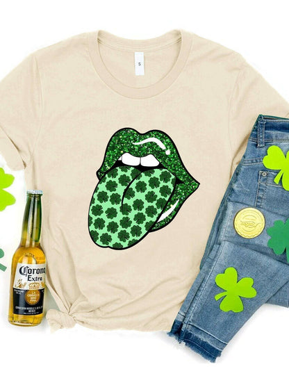 Luck of the Irish Graphic Tee - Polyester Blend, Opaque Fabric, StretcLuck of the Irish Graphic Tee
 Experience the essence of the Irish charm with our Luck of the Irish Graphic Tee.
 Main Features:
 
 
Material: Crafted from a luxurioLove Salve Irish Graphic Tee - Polyester Blend, Opaque Fabric, Stretch FitGraphic