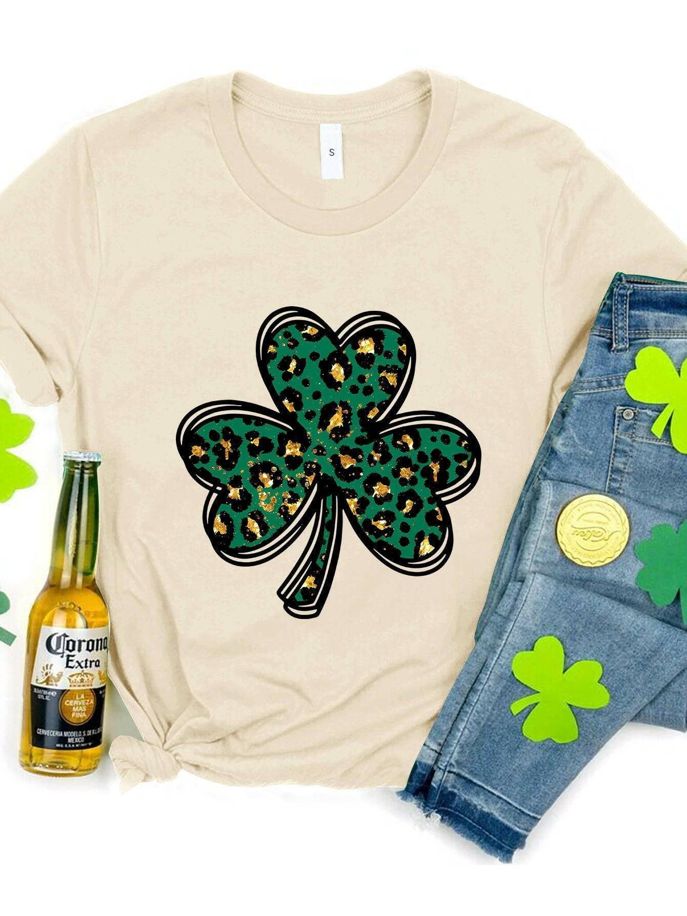 Lucky Charm Crew Neck Short Sleeve TeeUpgrade Your Style with the Lucky Charm Crew Neck Short Sleeve Tee
 Enhance your wardrobe with our exclusive Lucky Charm Crew Neck Short Sleeve Tee. Made from 100% pLove Salve Lucky Charm Crew Neck Short Sleeve TeeGraphic