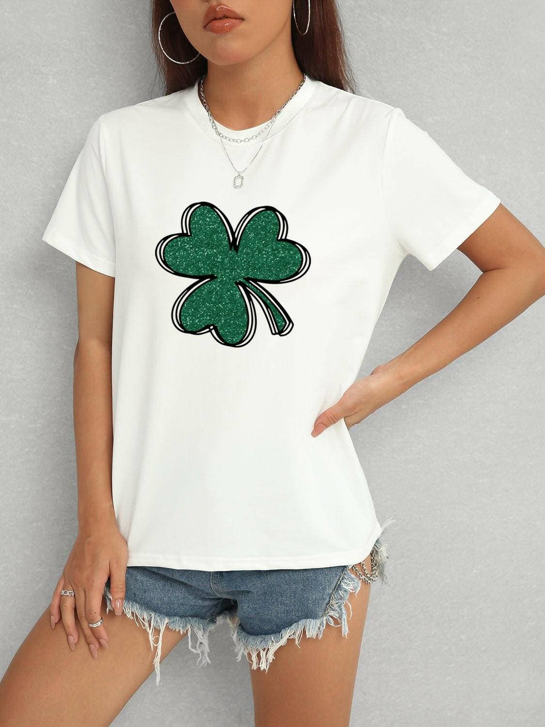 Lucky Clover Basic Tee - Everyday Comfort and Durability - Love Salve 