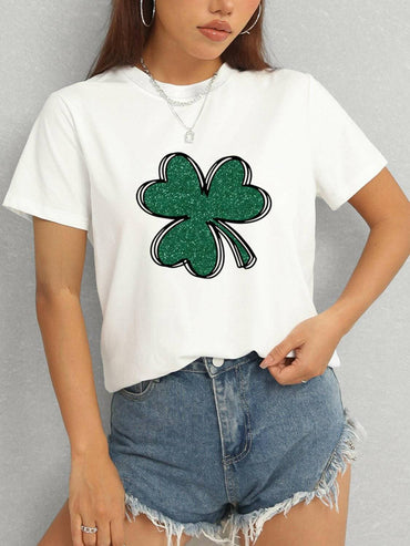 Lucky Clover Basic Tee - Everyday Comfort and Durability - Love Salve 