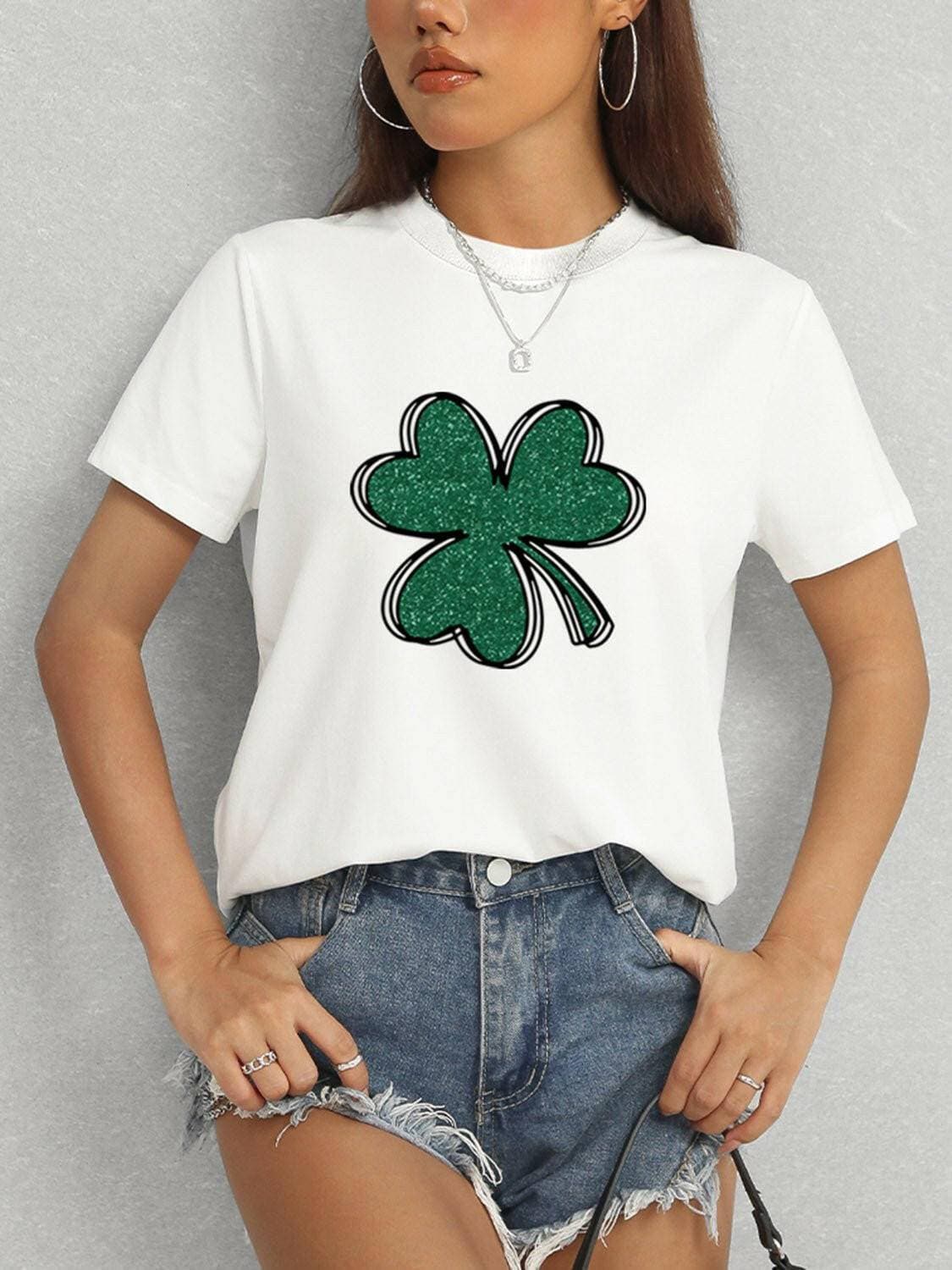 Lucky Clover Basic Tee - Everyday Comfort and Durability - Love Salve 