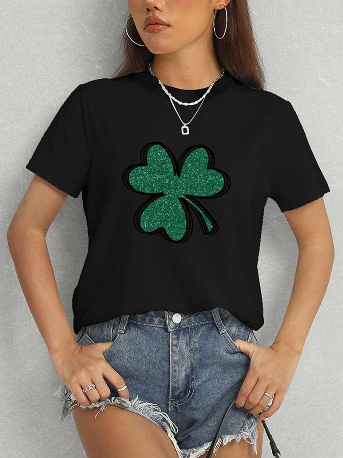 Lucky Clover Basic Tee - Everyday Comfort and Durability - Love Salve 