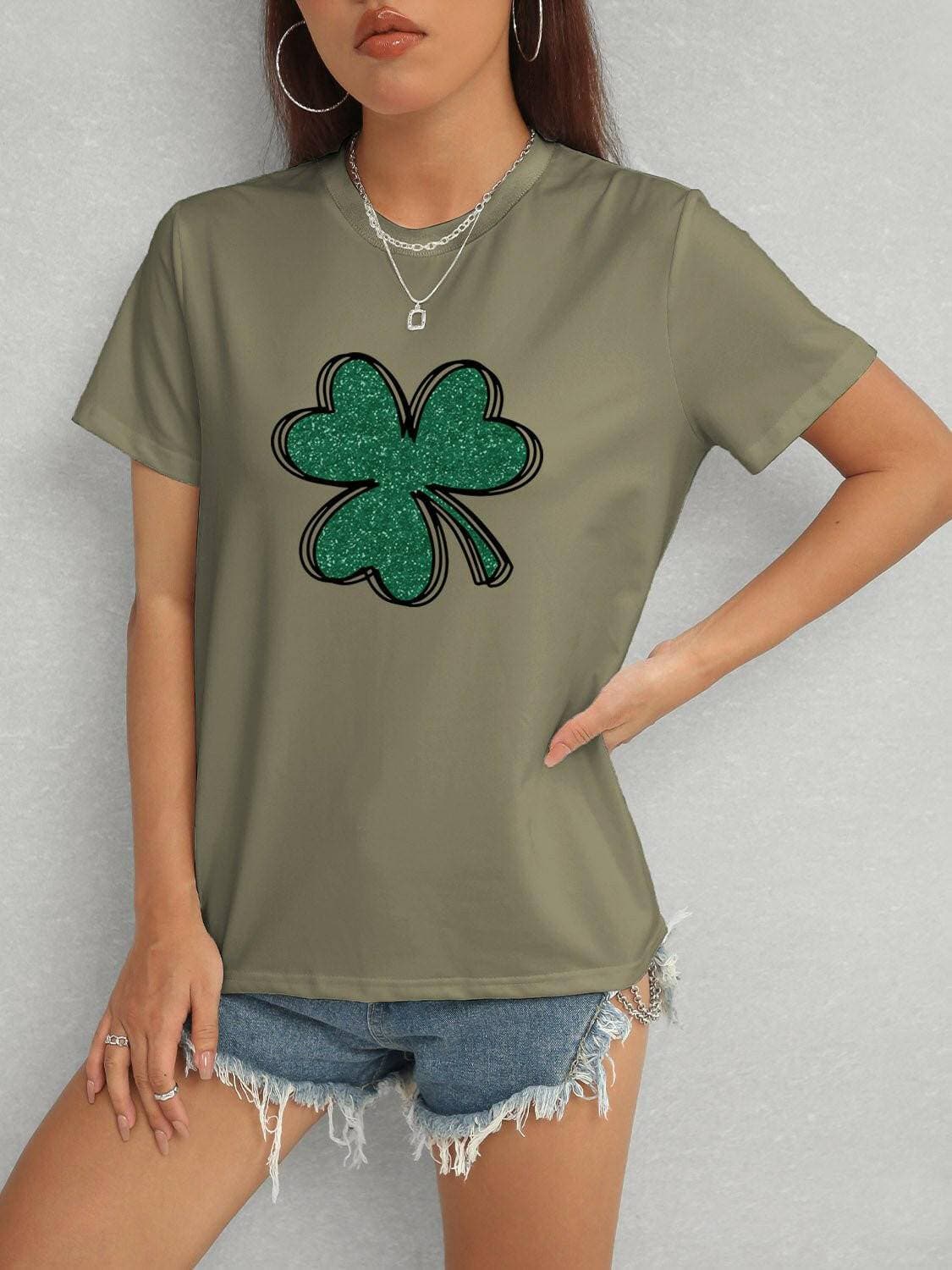 Lucky Clover Basic Tee - Everyday Comfort and Durability - Love Salve 