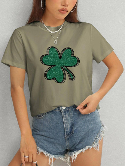 Lucky Clover Basic Tee - Everyday Comfort and Durability - Love Salve 