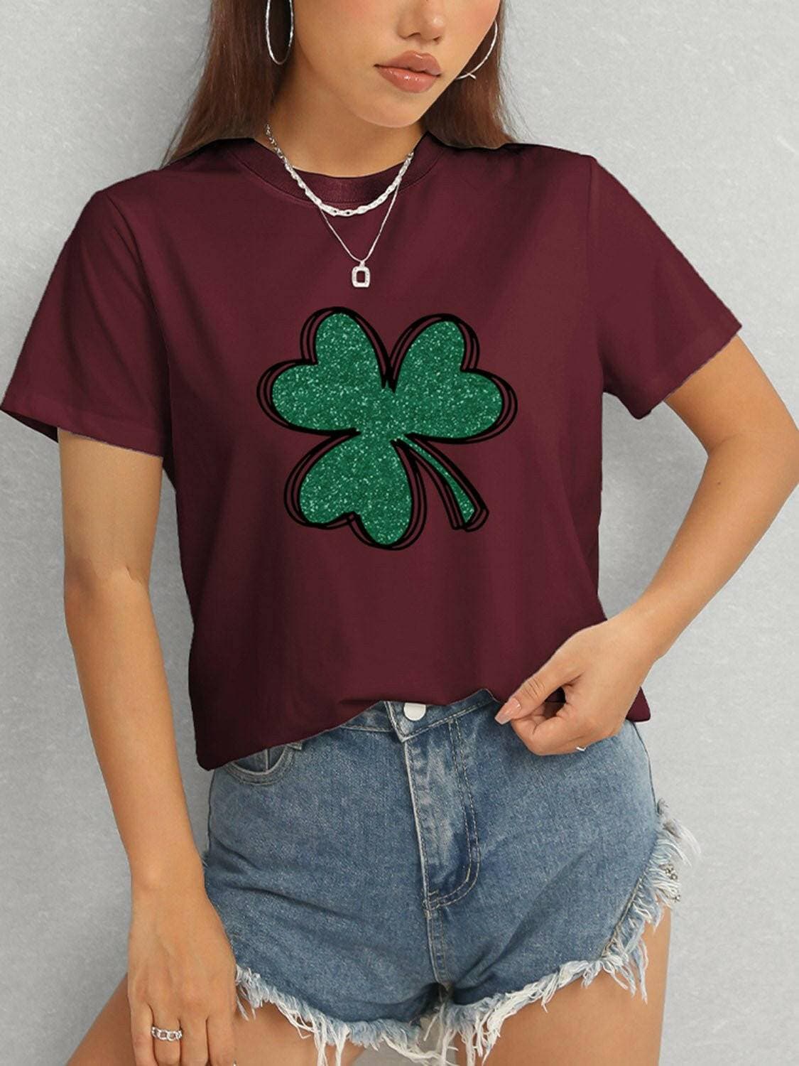 Lucky Clover Basic Tee - Everyday Comfort and Durability - Love Salve 