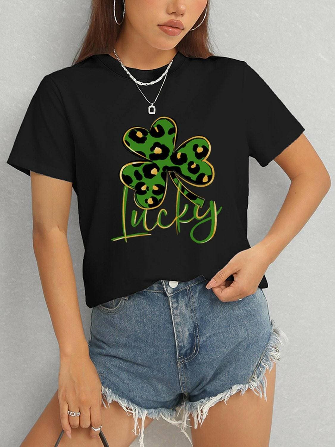 Lucky Clover Chic Short Sleeve Tee - Love Salve 