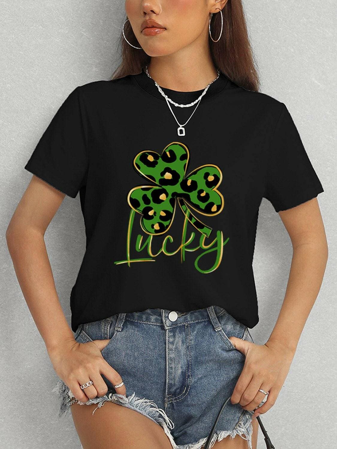 Lucky Clover Chic Short Sleeve Tee - Love Salve 