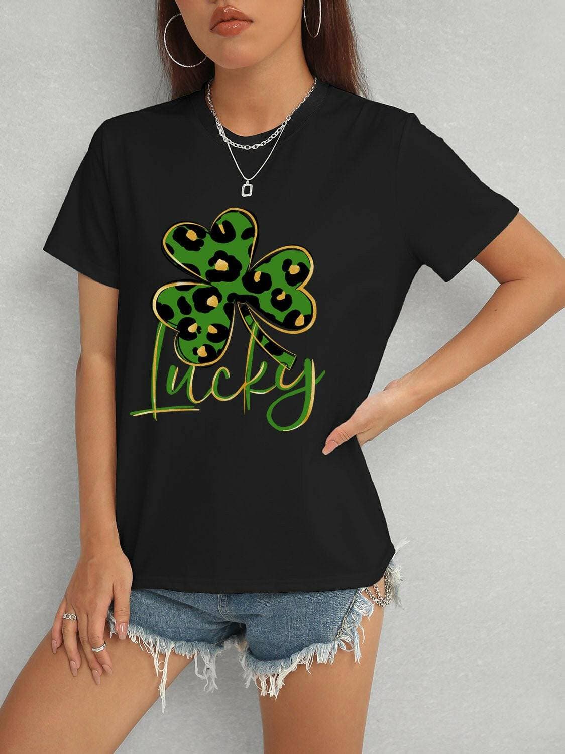 Lucky Clover Chic Short Sleeve Tee - Love Salve 