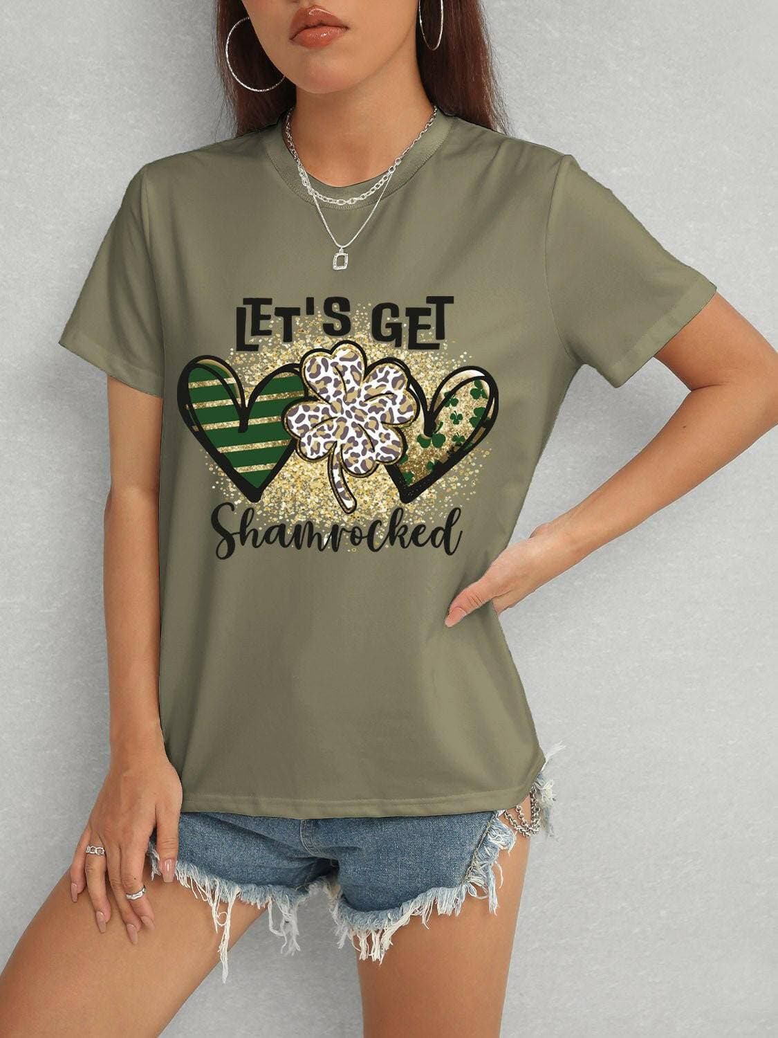 Lucky Clover Classic Fit TeeUpgrade Your Casual Wardrobe with the Lucky Clover Classic Fit Tee
 Step up your casual style game with our Lucky Clover Round Neck Short Sleeve T-Shirt. Crafted witLove Salve Lucky Clover Classic Fit TeeGraphic