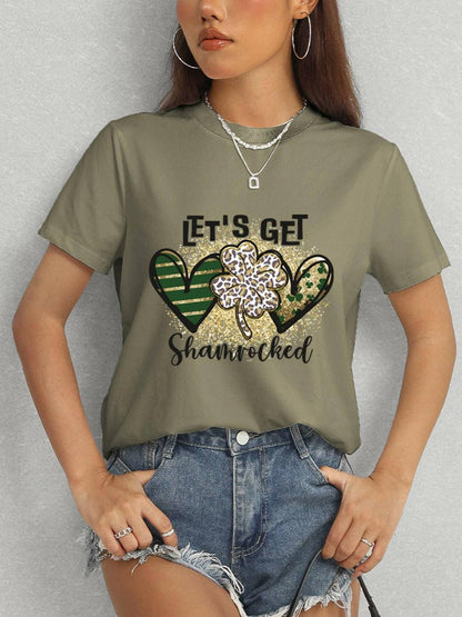 Lucky Clover Classic Fit TeeUpgrade Your Casual Wardrobe with the Lucky Clover Classic Fit Tee
 Step up your casual style game with our Lucky Clover Round Neck Short Sleeve T-Shirt. Crafted witLove Salve Lucky Clover Classic Fit TeeGraphic